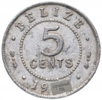 Купить Белиз 5 центов (cents) 1976-2016, случайная дата