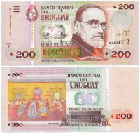 Купить Уругвай 200 песо 2011 Pick 89c