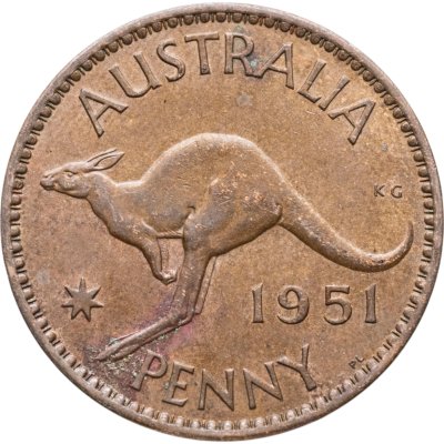 купить Австралия 1 пенни (penny) 1951 Без точки