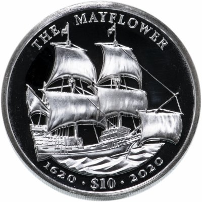 купить Британские Виргинские Острова 20 долларов 2020 "400 лет корабль Mayflower", в футляре с сертификатом