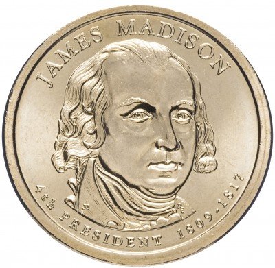 купить США 1 доллар 2007 D "4-й президент США - Джеймс Мэдисон"