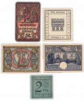 купить Германия (разные земли) набор из 5 нотгельдов 1920-1921