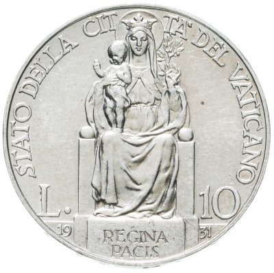 купить Ватикан 10 лир (lire) 1931
