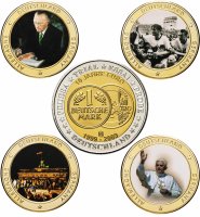 купить Германия 2009 набор из 5-ти монетовидных жетонов пробных евро "Историческая Европа"