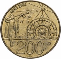 купить Сан-Марино 200 лир 1992 "500 лет открытию Америки"