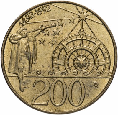 купить Сан-Марино 200 лир 1992 "500 лет открытию Америки"