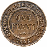купить Австралия 1 пенни (penny) 1922