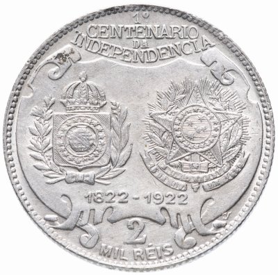 купить Бразилия 2000 реалов (рейс, reis) 1922 "100 лет независимости Бразилии"