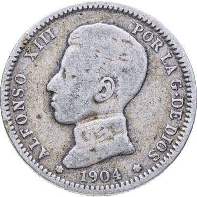 купить Испания 1 песета (peseta) 1904