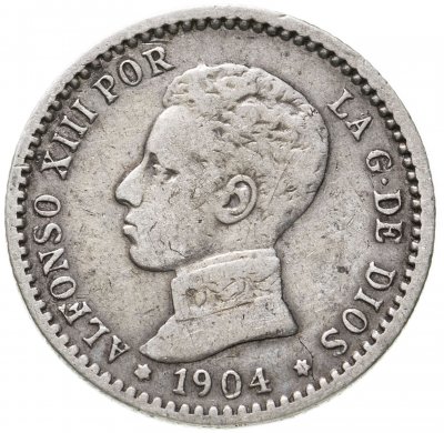 купить Испания 50 сентимо (centimos) 1904 (Альфонсо XIII)