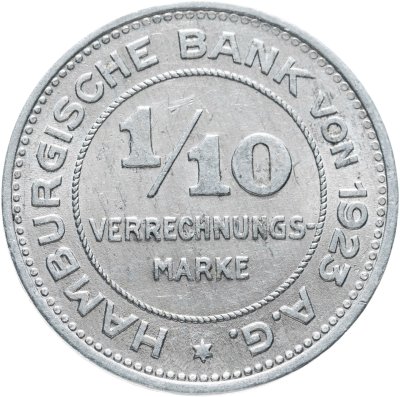 купить Германия (Гамбург) нотгельд 10 пфеннигов (1/10 марки) 1923