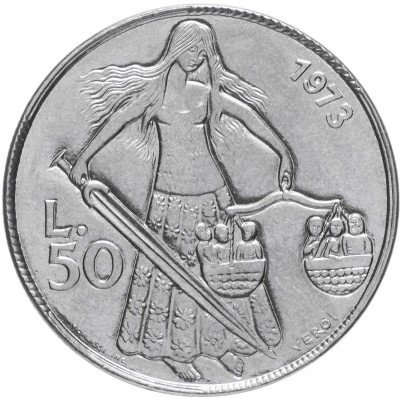 купить Сан-Марино 50 лир 1973