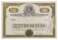 купить Акция США HYDRAULIC- PRESS BRICK COMPANY 1953 г.
