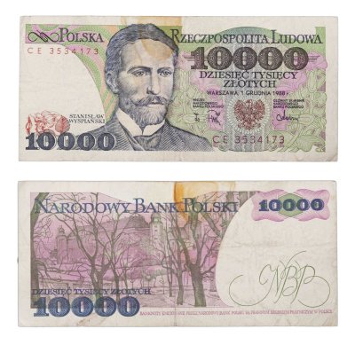купить Польша 10000 злотых 1988