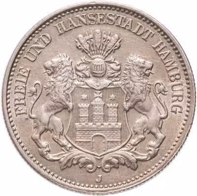 купить Германская Империя, Гамбург 2 марки (mark) 1906 J