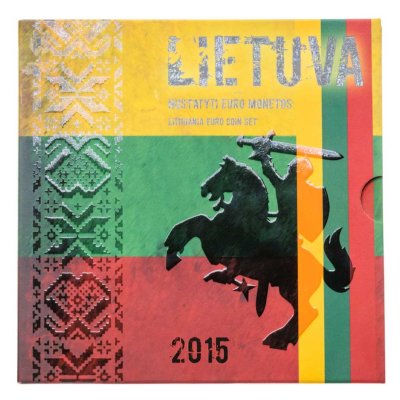 купить Литва годовой набор евро 2015 BU (8 монет в офицальном буклете)