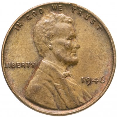 купить США 1 цент (cent) 1946 без обозначения монетного двора