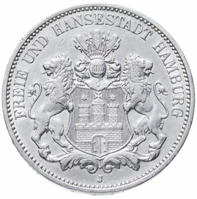 купить Германская империя 3 марки (mark) 1910