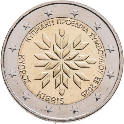 купить Кипр 2 евро (euro) 2026 "Председательство Кипра в Совете ЕС"