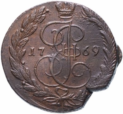 купить 5 копеек 1769 ЕМ орёл 1770-1777, нового образца