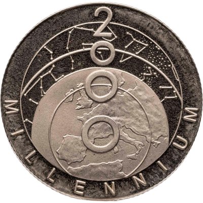 купить Тёркс и Кайкос 25 крон 2000 Миллениум