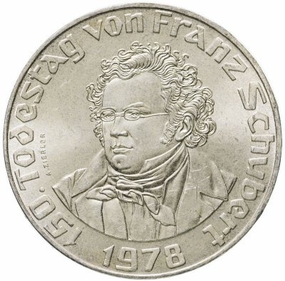 купить Австрия 50 шиллингов (shillings) 1978 "150 лет со дня смерти Франца Шуберта"