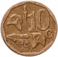 купить ЮАР 10 центов (cent) 2000-2011 случайный год