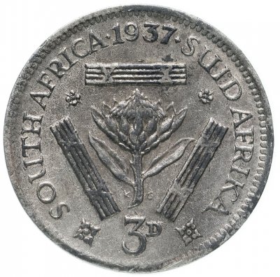 купить ЮАР 3 пенса 1937 Георг VI