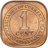 купить Малайя 1 цент (cent) 1943