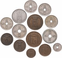 купить Норвегия набор из 14 монет 1912-1951