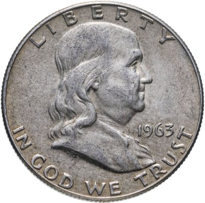 купить США 50 центов (1/2 доллара, half dollar) 1963 D "Franklin Half Dollar"