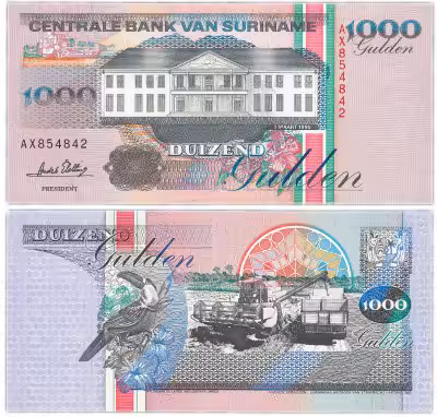 купить Суринам 1000 гульденов 1995 (Pick 141b)