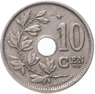купить Бельгия 10 сантимов (centimes) 1930 Надпись на голландском "BELGIE"