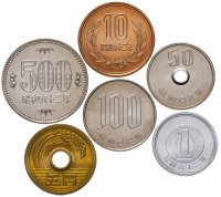Купить Япония набор монет 1950-1989 Период Хирохито (Сёва) (6 штук)