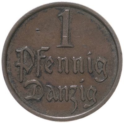 купить Данциг 1 пфенниг (pfennig) 1937