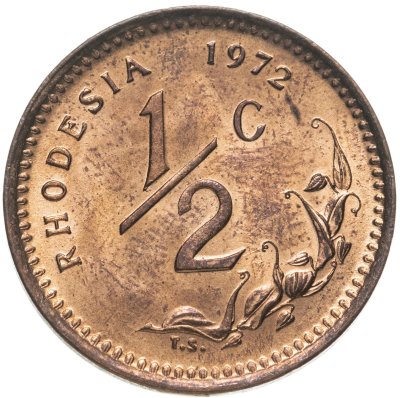 купить Родезия 1/2 цента 1972