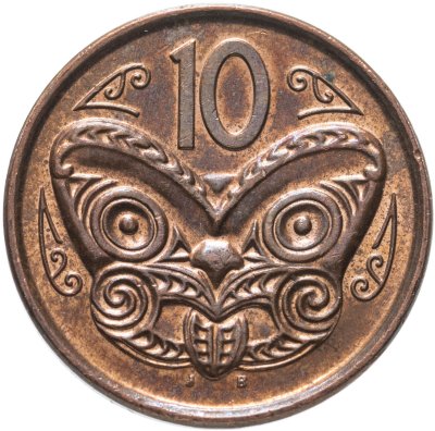 купить Новая Зеландия 10 центов (cents) 2006-2022 случайный год