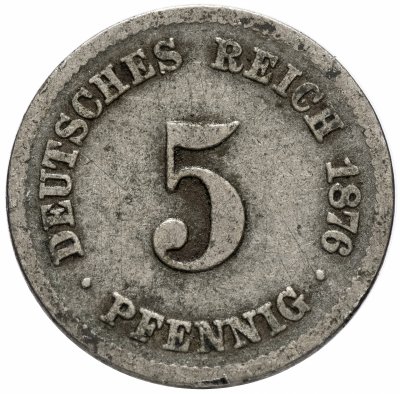 купить Германская Империя 5 пфеннигов 1874-1915, случайный год