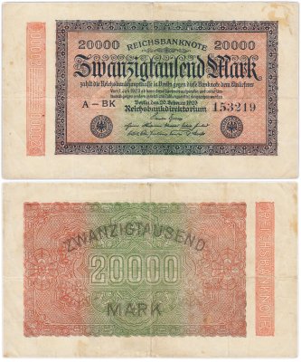 купить Германия 20000 марок 1923