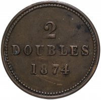 купить Гернси 2 дубля (doubles) 1874