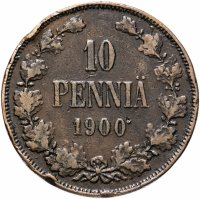 Купить 10 пенни 1900, монета для Финляндии