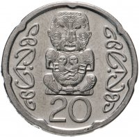 купить Новая Зеландия 20 центов (cents) 2006-2020 случайный год