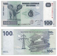 купить Конго 100 франков 2007 год Pick 98a