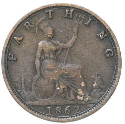 купить Великобритания 1 фартинг 1862