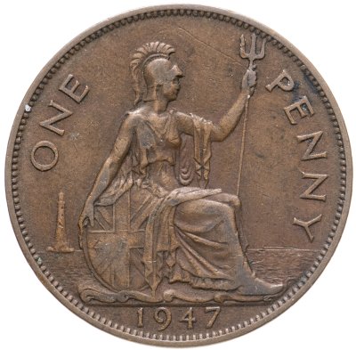 купить Великобритания 1 пенни (penny) 1947