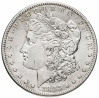 купить США 1 доллар (dollar) 1883 S Доллар Моргана знак монетного двора: "S" - Сан-Франциско