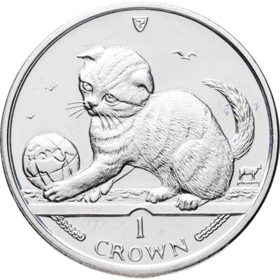 купить Остров Мэн 1 крона (crown) 2000 "Кошки - Шотландская вислоухая кошка"