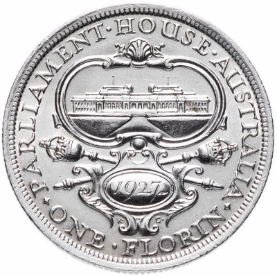 купить Австралия 1 флорин 1927 "Открытие здания парламента в Канберре"