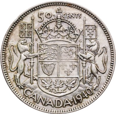 купить Канада 50 центов (cents) 1940