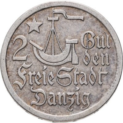 купить Вольный город Данциг 2 гульдена (gulden) 1923